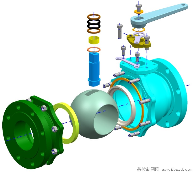 球阀整套3D图-UGNX 12
