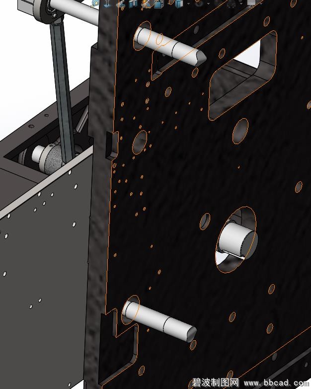 SolidWorks装配图里这两根轴断开面怎么做出来的？