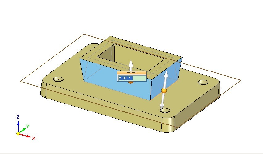 5.D solid edge ST3 同步建模-向模型面添加拔模