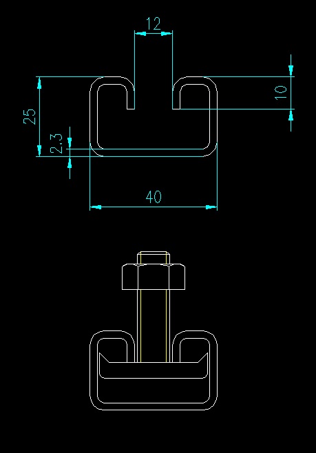 求助这种型材的名称 以及配套的螺栓